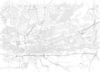 Strade di Johannesburg centro, cartina della città, Sudafrica. Stradario