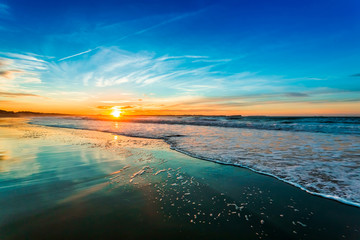 Wall Mural - blue sunset