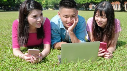 Poster - student use phone and computer