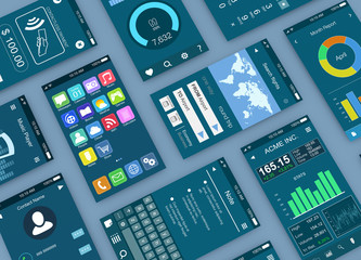 Wall Mural - concept of mobile apps