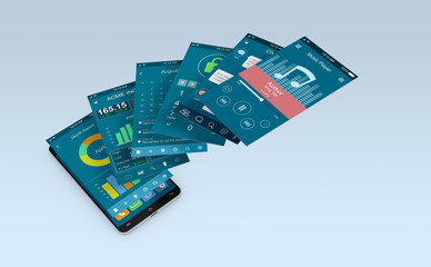 Wall Mural - concept of mobile apps