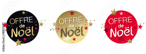 Fotomural OFFRE DE NOËL étiquette ronde