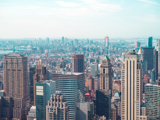  New York city Manhattan skyline aerial view