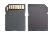 Blank sd memory card isolated with clipping path