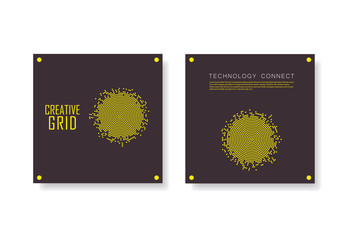 Poster - Brochure template with halftone design. Annual report, magazine, flyer