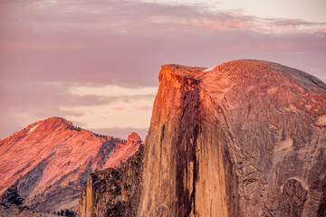 Half Dome rock formation in Yosemite National Park