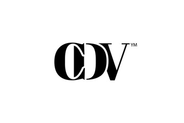 Wall Mural - CDV Logo Branding Letter. Vector graphic design. Useful as app icon, alphabet combination, clip-art, and etc.