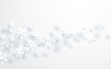 Merry Christmas And Happy New Year. Abstract Snowflakes Background