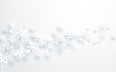 Poster - Merry Christmas and Happy new year. Abstract snowflakes background
