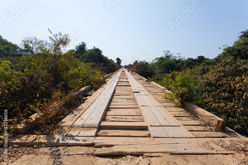 Fotomural Wooden bridge along Transpantaneira road, Brazil