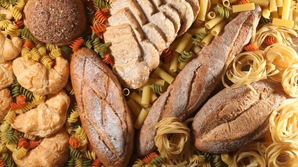 Wall Mural - Pasta and bread