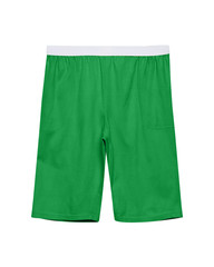 Canvas Print - Green boxer shorts isolated on white