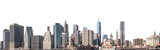 Fototapeta Miasta - One World Trade Center and skyscraper, high-rise building in Lower Manhattan, New York City, isolated white background with clipping path