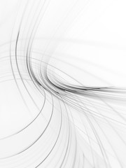 Wall Mural - abstract white background texture. dynamic curves ands blurs pattern. detailed fractal graphics. sci