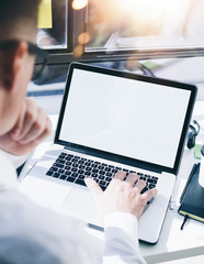 Businessman with laptop