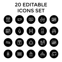 Sticker - Set of 20 meeting outline icons