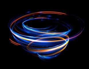 Wall Mural - Glow swirl light effect. Circular lens flare. Abstract rotational lines. Power energy .element. Luminous sci-fi. Shining neon lights cosmic abstract frame. Magic round frame. Swirl trail effect
