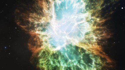 Wall Mural - flying in outer space among stars and nebulae