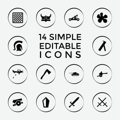 Poster - Set of 14 battle filled icons