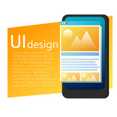 UI design mobile phone banner. User interface of App. 