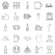 © ylivdesign - Live beer icons set, outline style