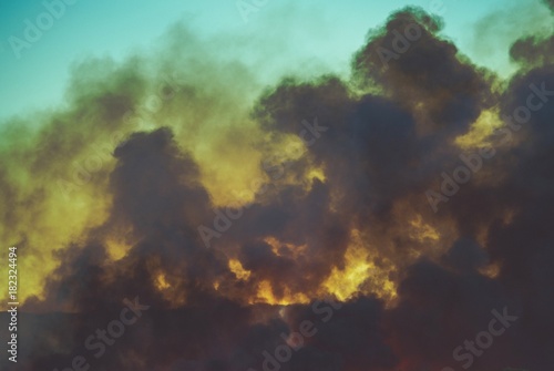 Obraz na plátně Smoke From Burning Meadow