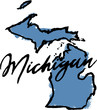 Hand Drawn Michigan State Design