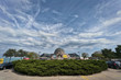 Adler Planetarium and bushes