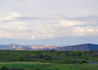 Beautul landscape in Myvatn area,Iceland.