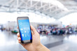 © zhu difeng - smart phone with smart home with modern hall