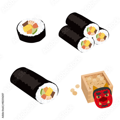 節分 恵方巻き イラスト Buy This Stock Vector And Explore Similar Vectors At Adobe Stock Adobe Stock