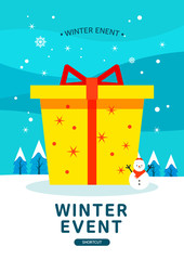 Sticker - Happy Winter and Christmas illustrations