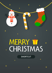 Sticker - Happy Winter and Christmas illustrations