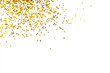 Gold glitter isolated on white background decoration party merry christmas happy new year backdrop design