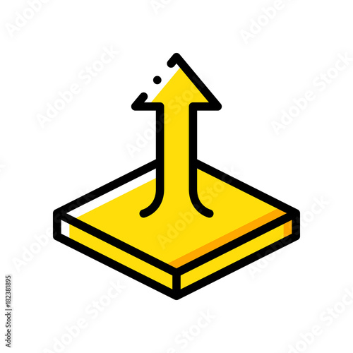 Fotomural 3D GUI - Extrude - (Yellow)