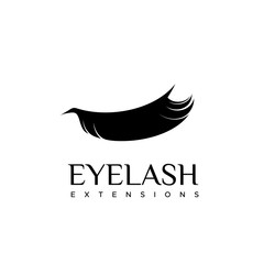 Wall Mural - Eyelash extension logo. Vector illustration in a modern style