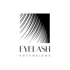 Wall Mural - Eyelash extension logo. Vector illustration in a modern style