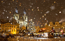 The Old Town Square At Christmas Time.