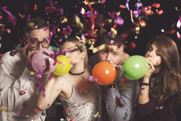 Wall Mural - Blowing balloons