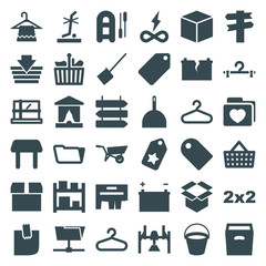 Sticker - Set of 36 empty filled icons