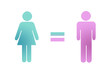 Igualdad de género entre mujeres y hombres.