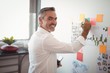 © WavebreakMediaMicro - Happy mature businessman making strategies on whiteboard in