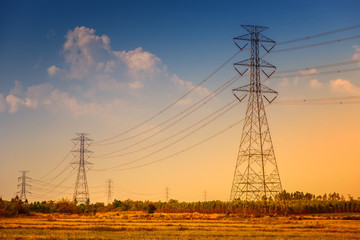Wall Mural - high voltage post or high voltage tower