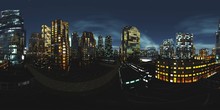 HDRI, Equirectangular Projection, Spherical Panorama., Night City,, Cityscape, Environment Map
