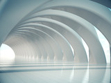 Fototapeta Przestrzenne - Abstract structure,Product showcase background,Long tunnel.3D rendering
