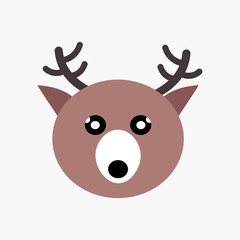 Sticker - Illustration of cute deer head