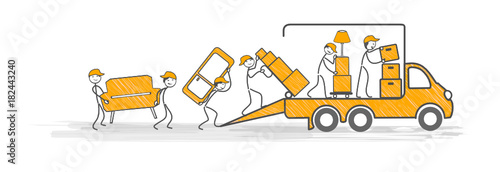 Fotografía déménagement transport déménageurs