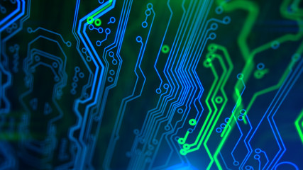abstract technology background circuit board futuristic server code processing pcb, code, html blue,