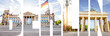 BERLIN letters filled with pictures of famous places and cityscapes in Berlin city, Germany
