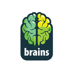 Wall Mural - Vector brain logo